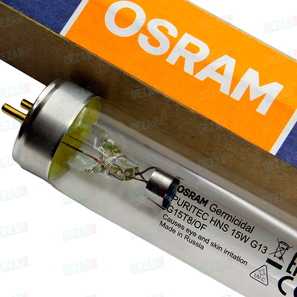 dezar.pro - Бактерицидная ультрафиолетовая лампа  Osram Puritec HNS 15W G13/T8